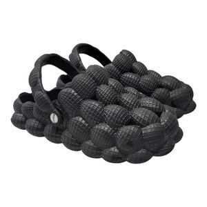 Palms Black Bubble Clog Slides Closed Toe Comfort Womens Size 10